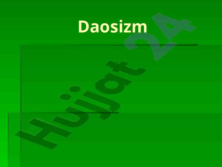 Daosizm falsafasi va diniy asoslari