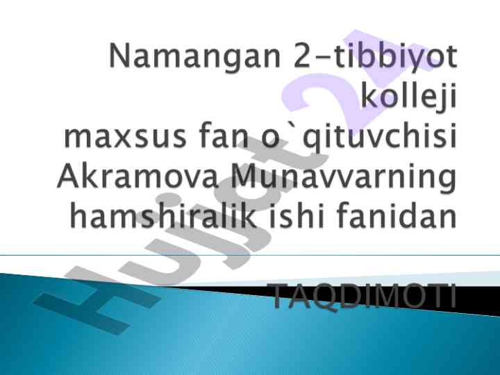 Bemorlarni sun’iy ovqatlantirish usullari