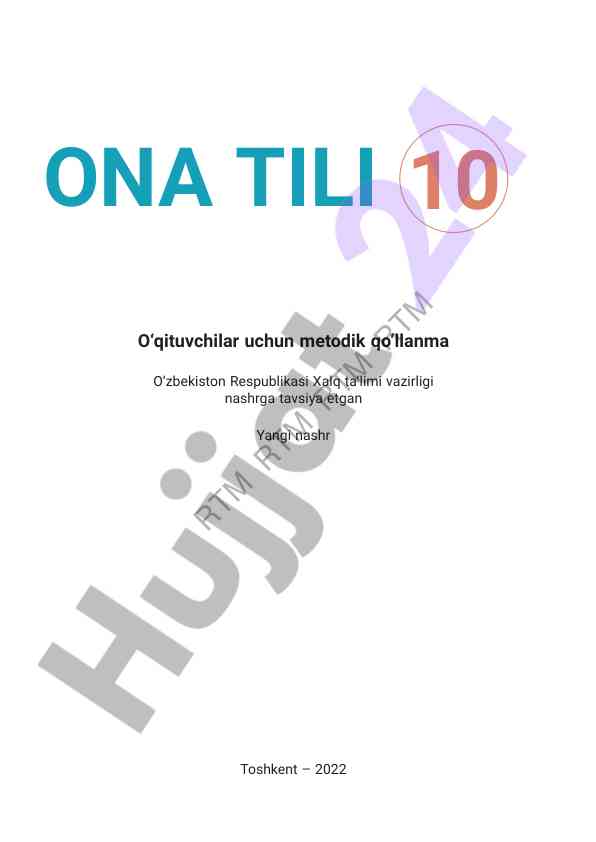 Ona tili o‘qituvchilar uchun metodik qo‘llanma