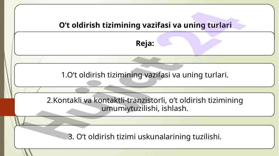 Mikroprotsessorli o‘t oldirish tizimlarining yutuqlari