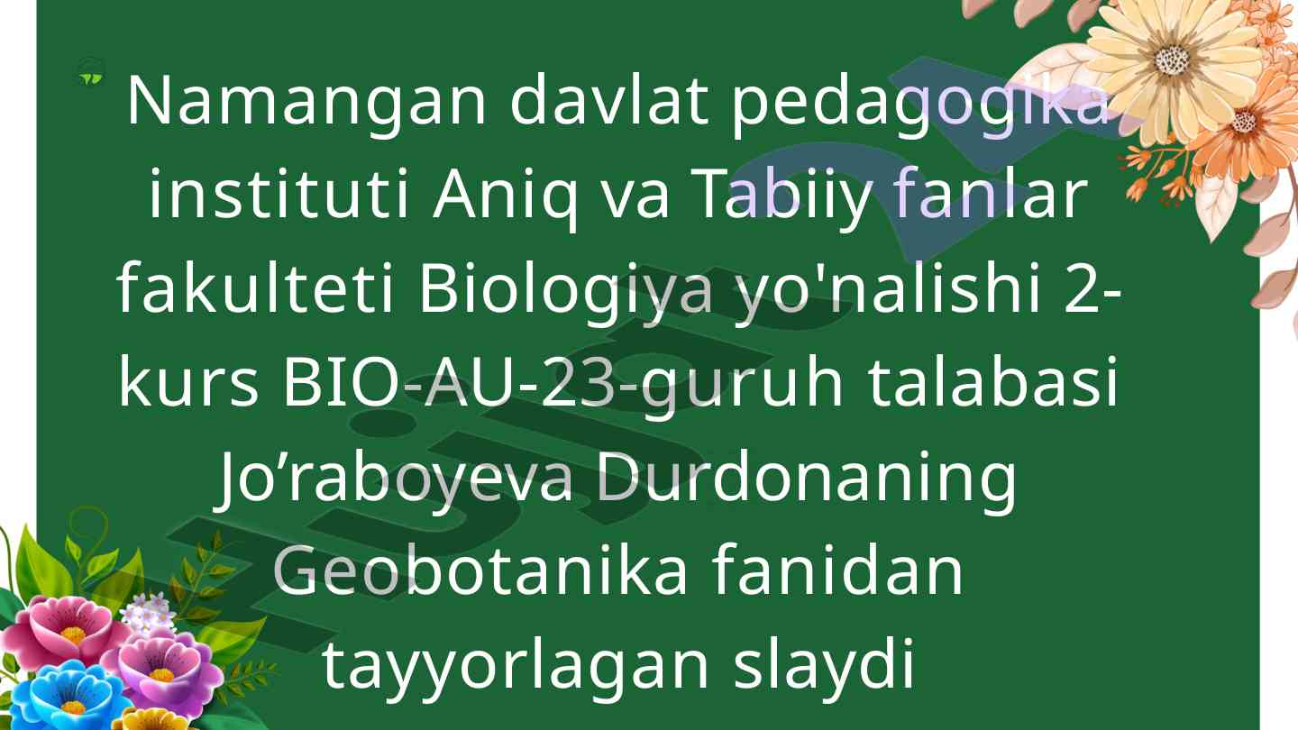 Fitosenoz strukturasi va ekologik muammolar