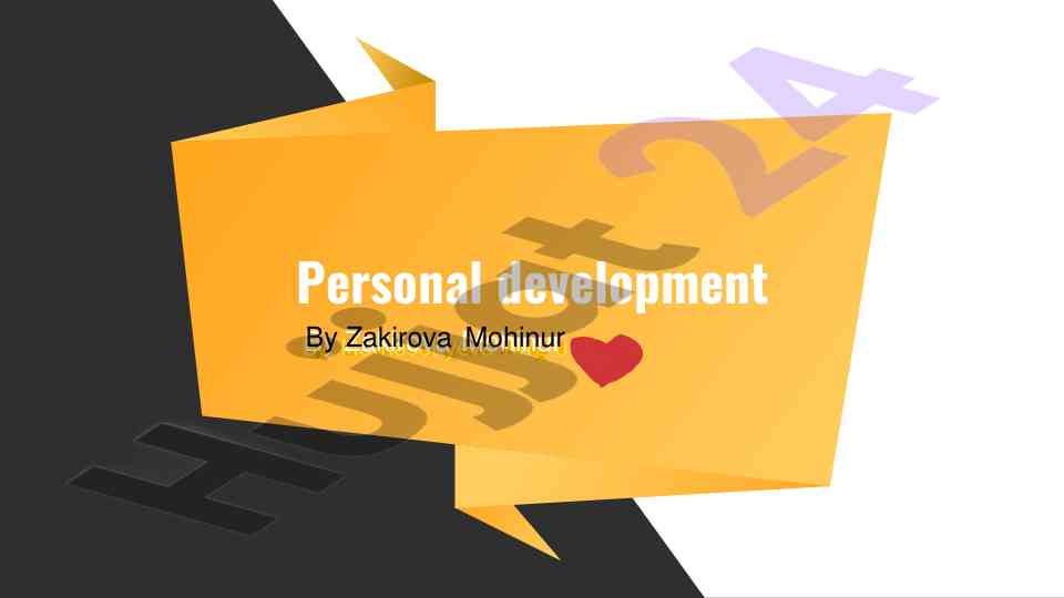 Personal development and self-actualisation process