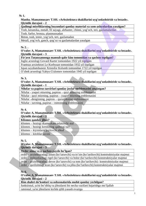 Arxitekturani uygunlashtirish va bezash metodlari