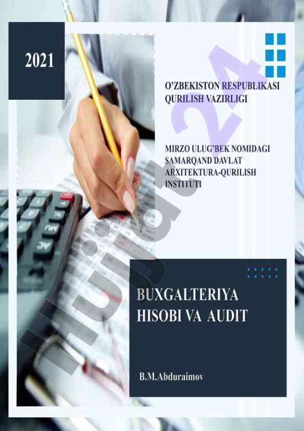 Buxgalteriya hisobi va audit fanidan ma’ruzalar matni