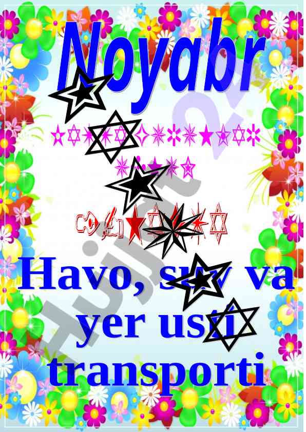 Transport ko‘cha harakat qoidalari va hayotiy xavfsizlik