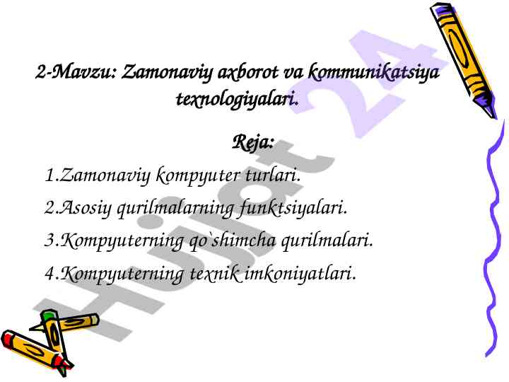 Zamonaviy axborot va kommunikatsiya texnologiyalari