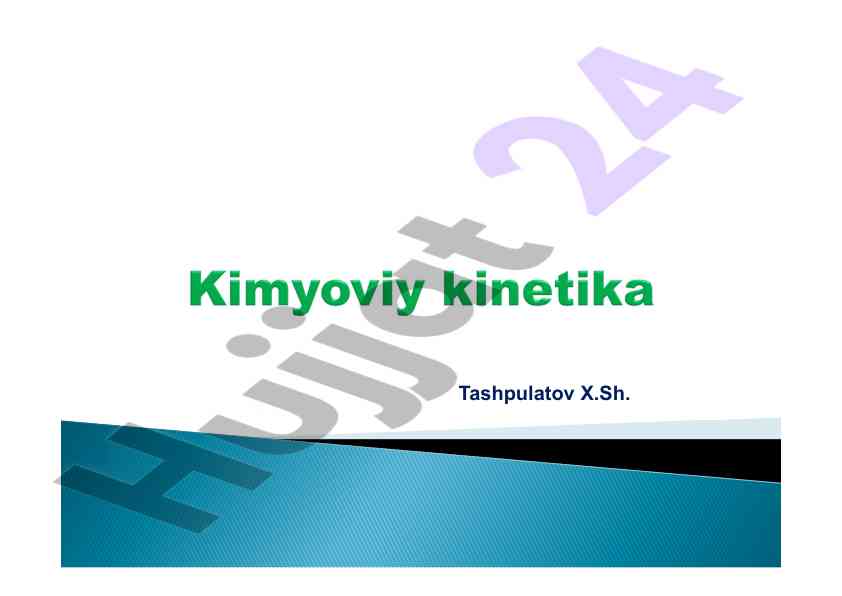 Kimyoviy reaksiya tezligi va mexanizmlari