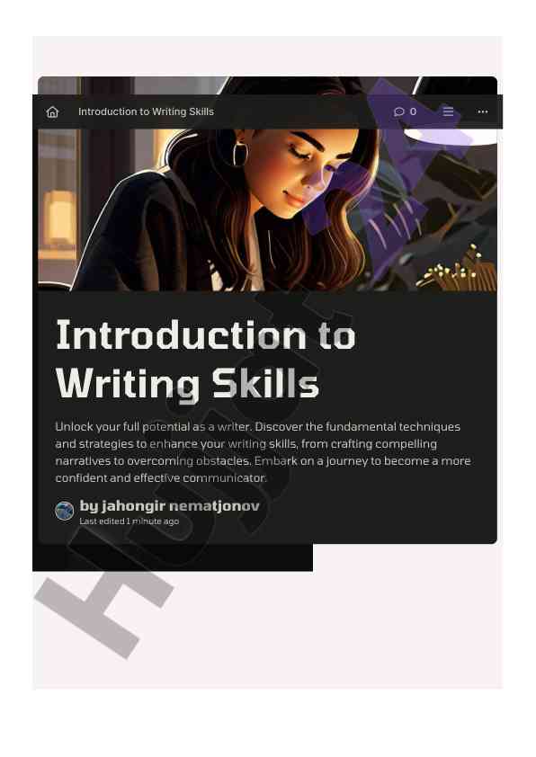 Introduction to writing skills for effective communication