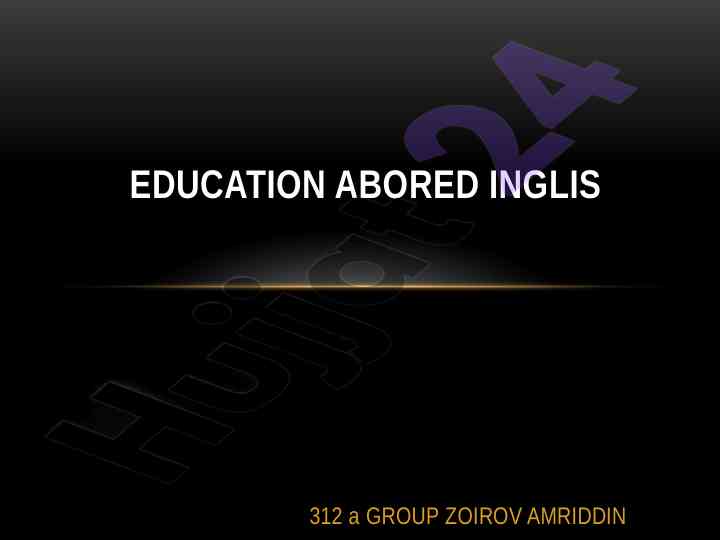 Ingliz tilida ta'lim shartlari va yondashuvlar