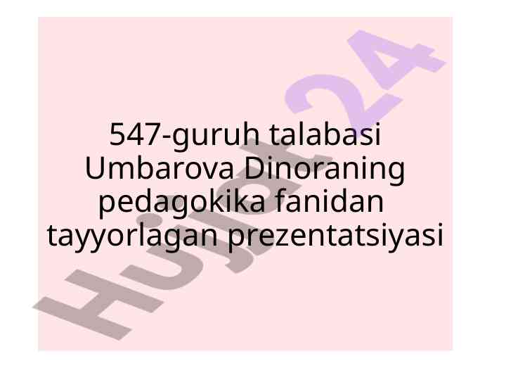 Aqliy tarbiya: rejalar va vazifalar