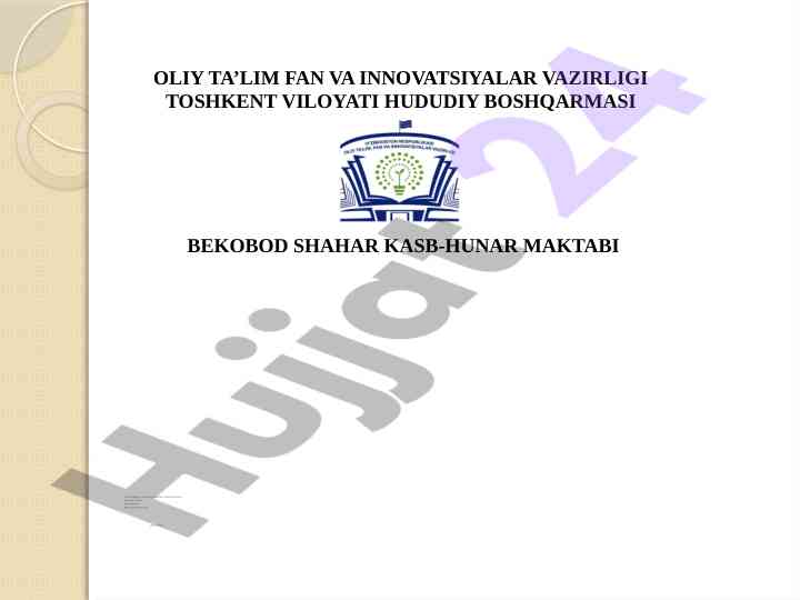 Reaktorlar va kimyoviy reaktsiyalar tahlili