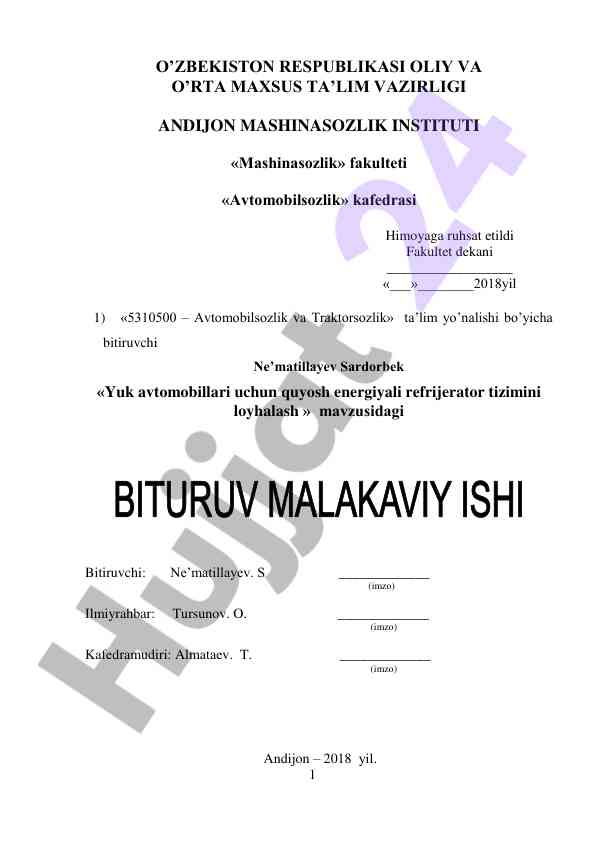 Quyosh energiyali refrijerator tizimini loyhalash