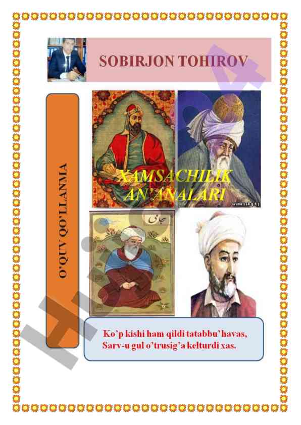 Xamsachilik an’analari o’quv qo’llanma