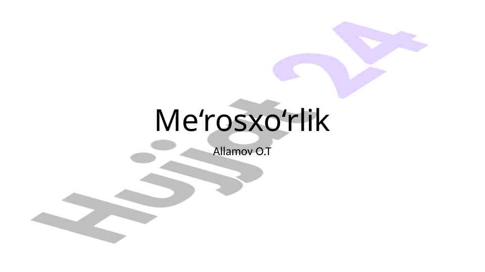 Merosxo‘rlik asoslari va klasslarning o‘zaro aloqalari