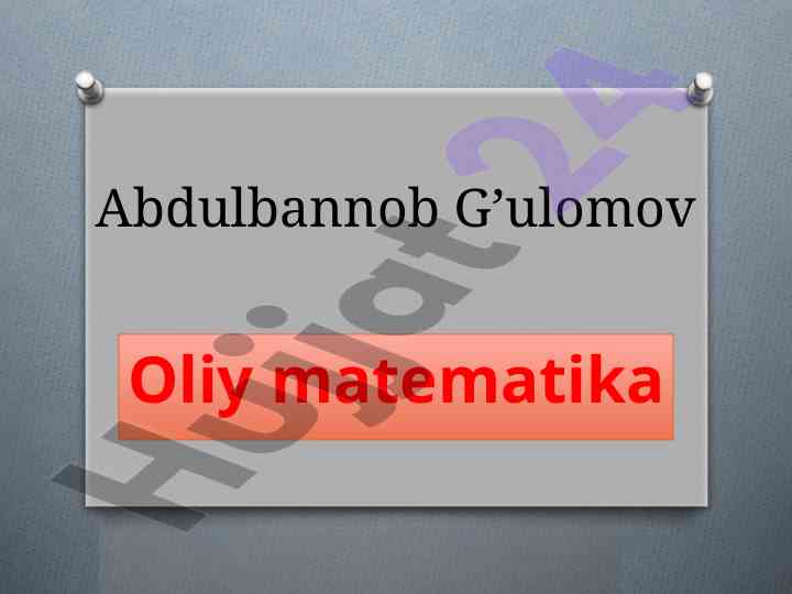 Oliy matematika minоr va algebraik to‘ldiruvchilar