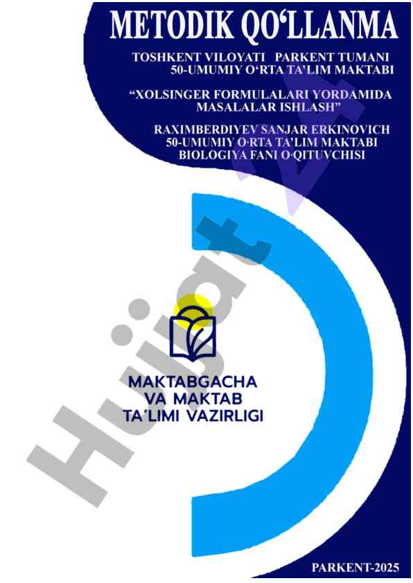 Xolsinger formulalari yordamida masalalar isplash