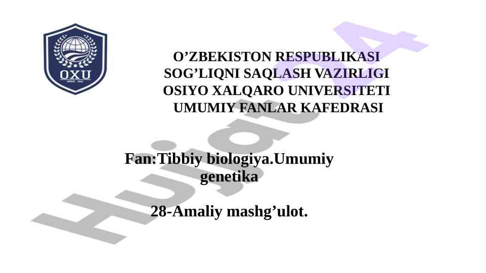 Odamlarda parazitlik qiluvchi so’rgichlilar