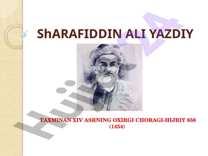 Sharafiddin ali yazdiy va uning asarlari