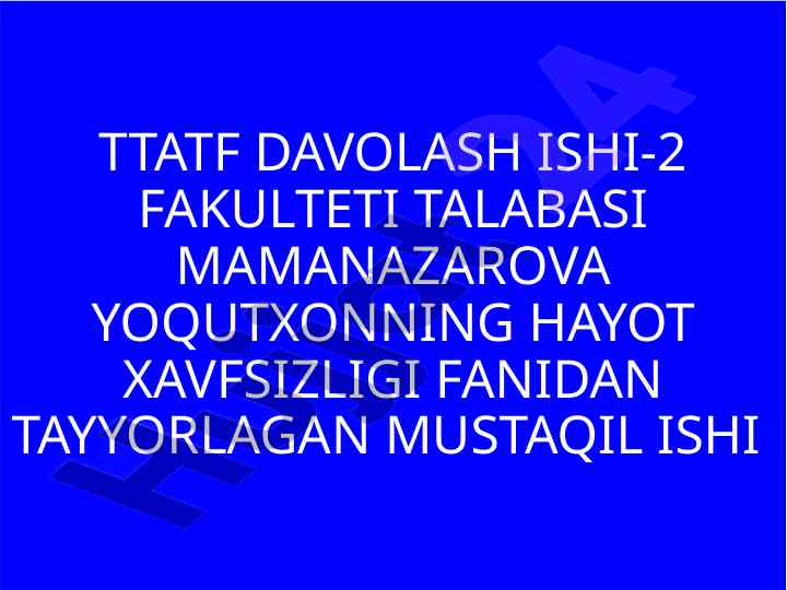 Tabiiy odatlar va ularning oqibatlari