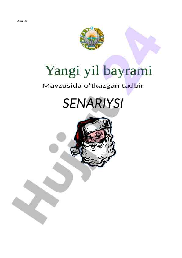 Yangi yil bayrami tadbirining senariysi