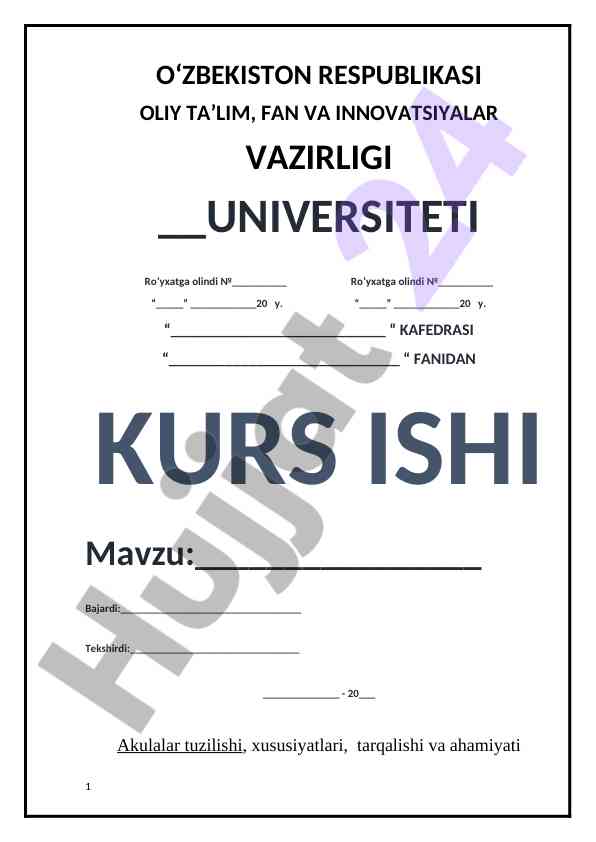 Akulalar Tuzilishi Xususiyatlari Va Ahamiyati