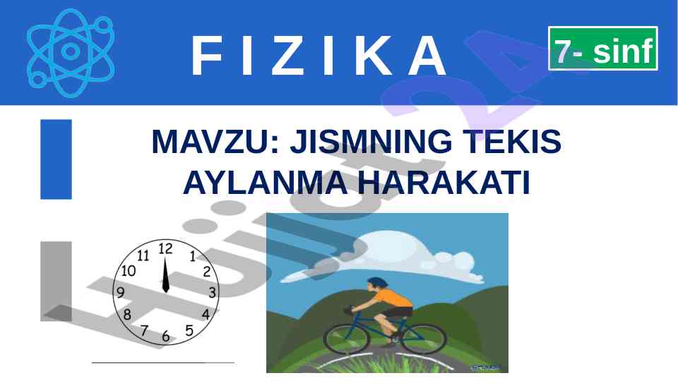Tekis aylanma harakat va mexanik harakat