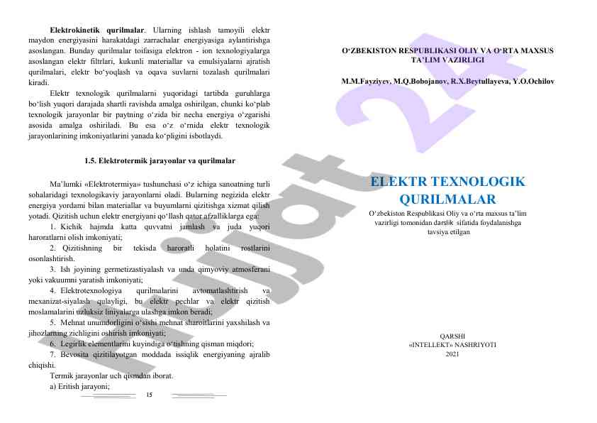 Elektrokinetik qurilmalar va ularning ishlash tamoyillari