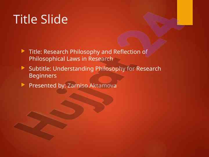 Research philosophy and reflection of philosophical laws