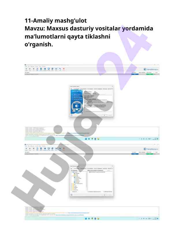 Ma’lumotlarni qayta tiklash va antivirus dasturi