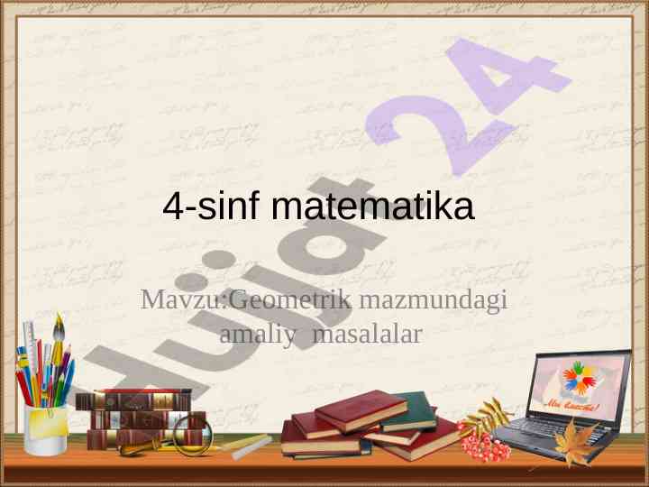 Geometrik mazmundagi amaliy masalalar