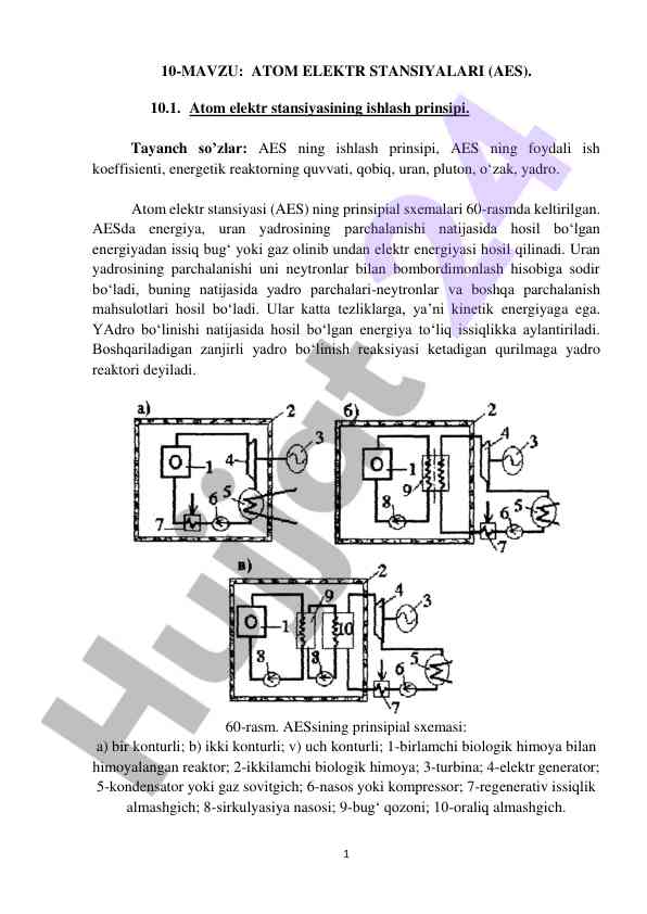 Atom elektr stansiyalari prinsip va asoslari