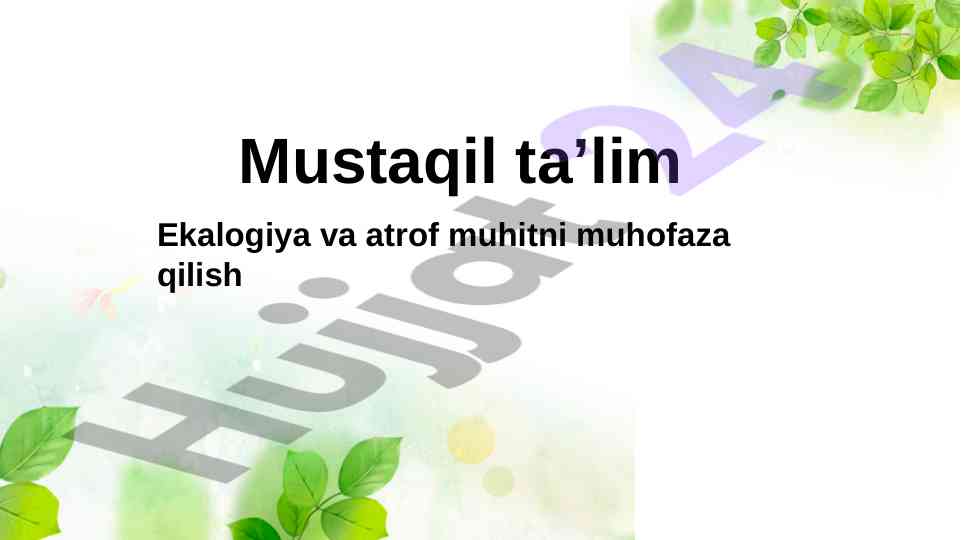 Ekalogik adabtatsiya va organizmlarning moslashuvi