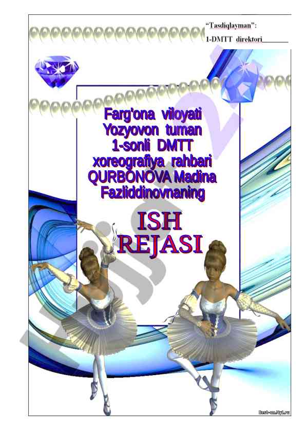 Kichik guruh raqs mashg‘ulotlari rejasi
