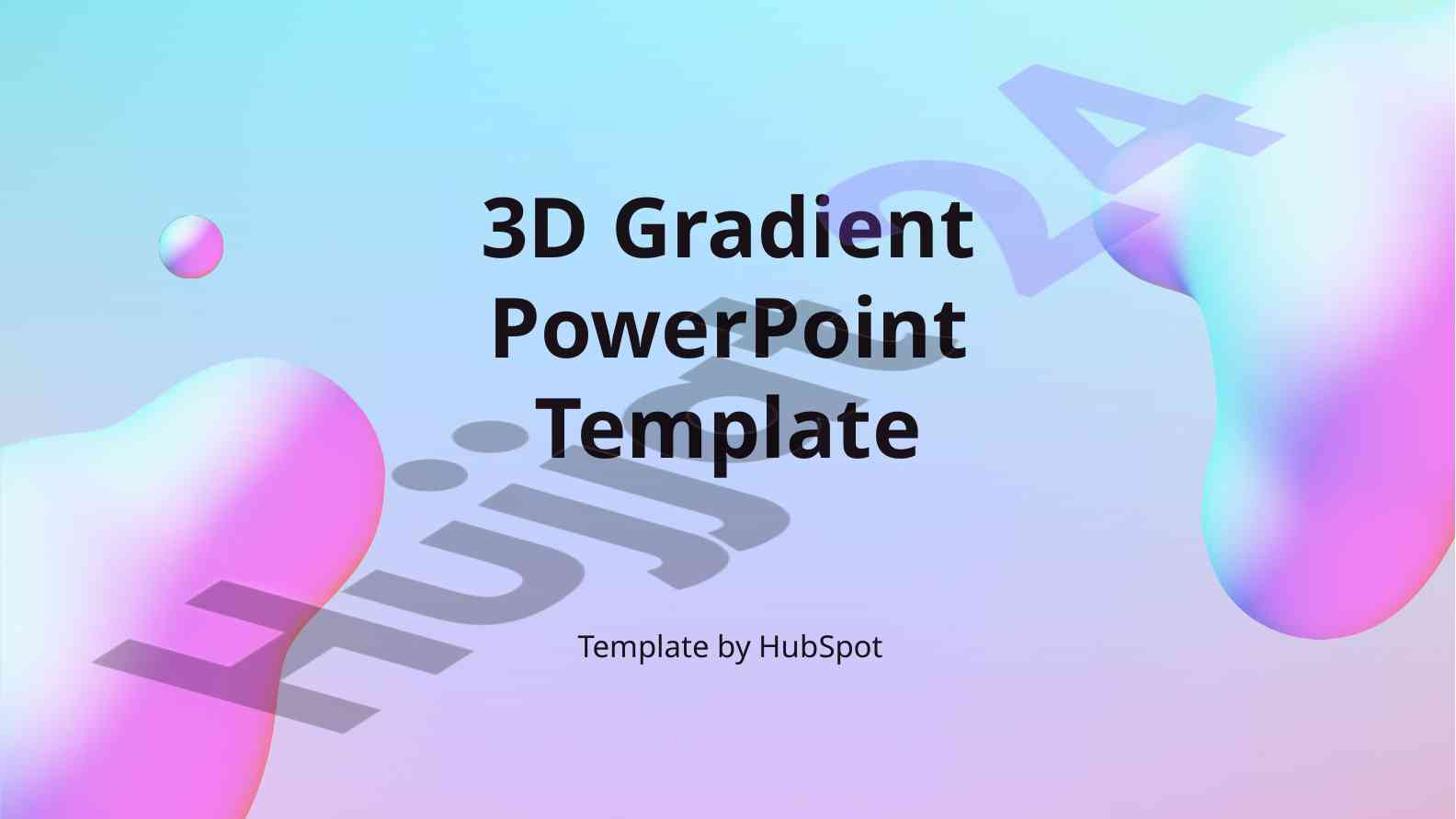 3d gradient powerpoint template guide for presentation