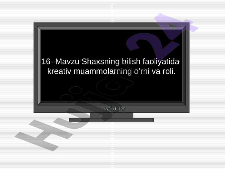 Kreativ muammolar va tafakkur tushunchasi