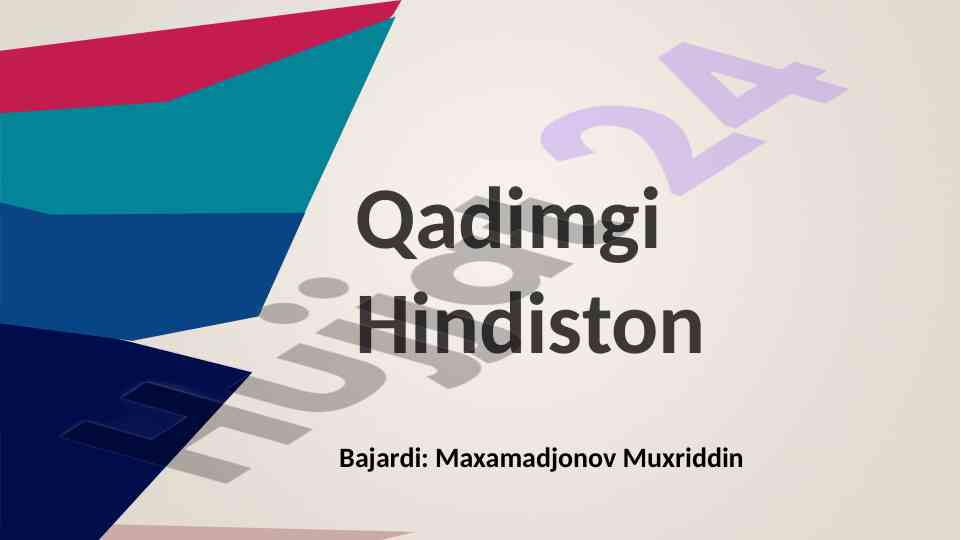 Qadimgi hindistonning tabiati va aholisi