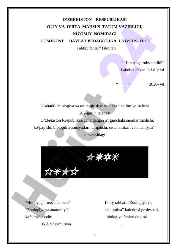 O’rgimchaksimonlar tuzilishi va biologik xususiyatlari