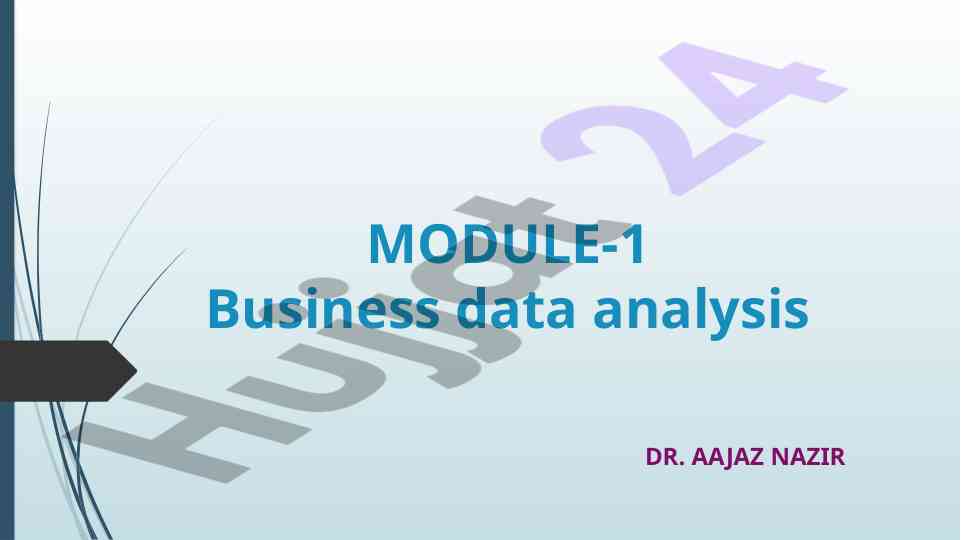 Business data analysis practices and techniques