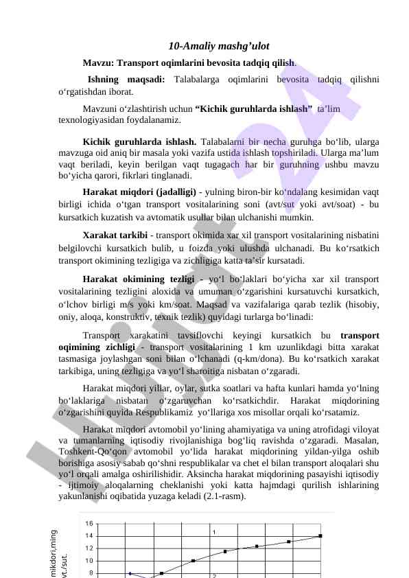 Transport oqimlarini bevosita tadqiq qilish
