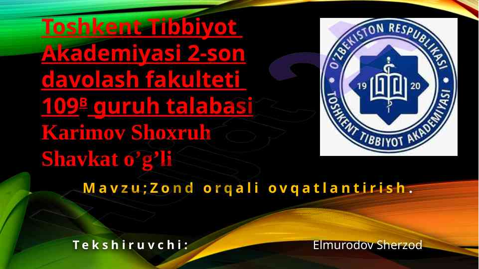 Zond orqali ovqatlantirish mavzusi