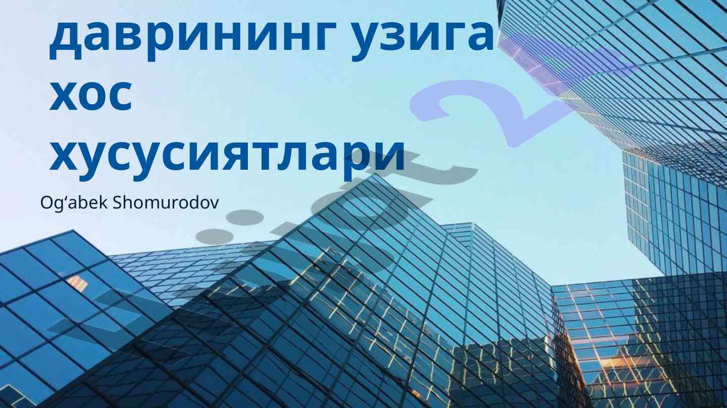 Feodalizm davrining xususiyatlari va tarixi