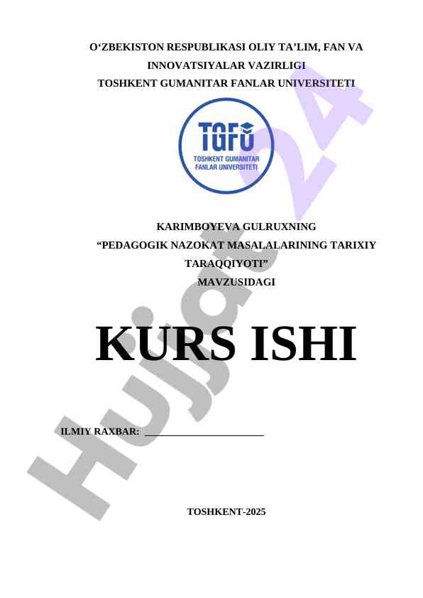 Pedagogik Nazokat Masalalarining Tarixiy Taraqqiyoti