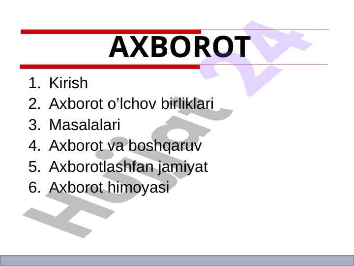 Axborot texnologiyalari sifatida texnik tizimlar