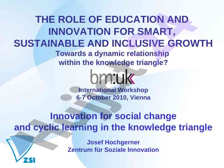 The role of education and innovation for growth