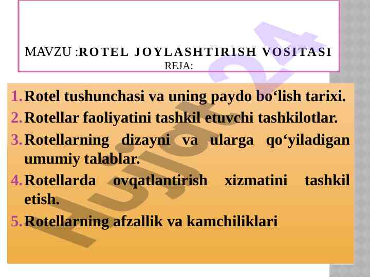 Rotel joylashtirish vositalari: tushuncha va tarix
