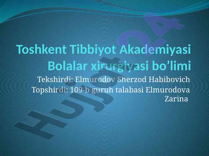 Stomani parvarish qilish bo'yicha muhim ma'lumotlar