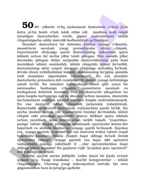 Dasturlashda algoritmlarni takrorlash va standartlar