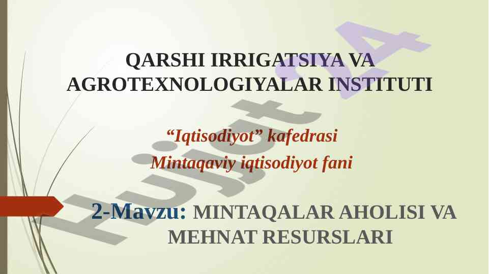 Mintaqalar aholisi va mehnat resurslari