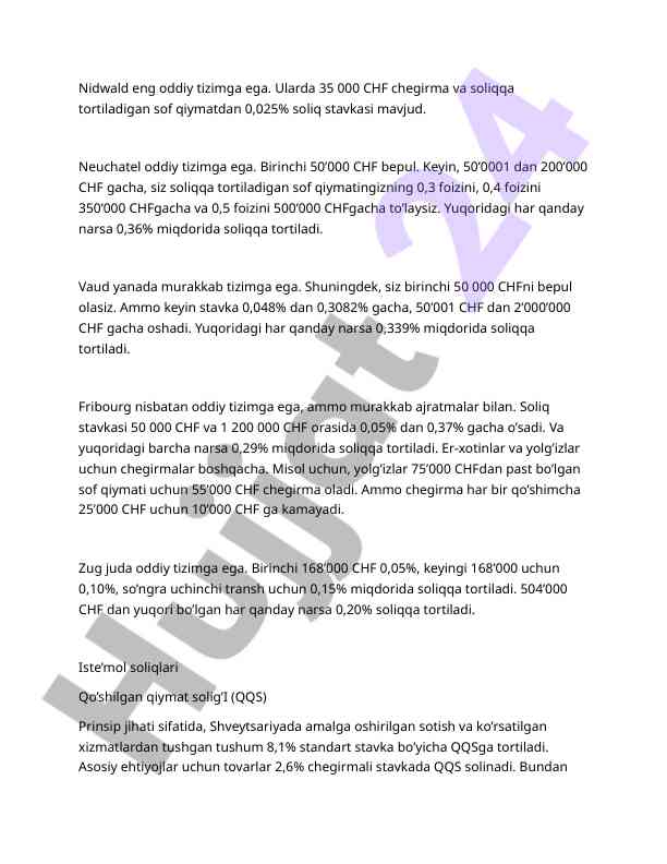 Soliq tizimlari haqida statistik ma'lumotlar