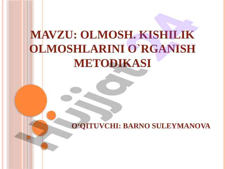 Kishilik olmoshlarini o‘rganish metodikasi